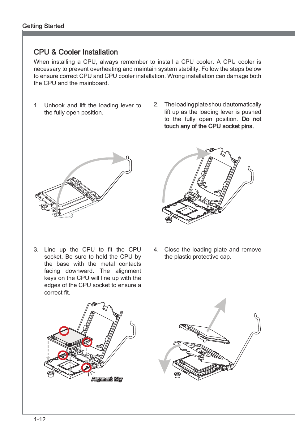 Lga 1155 cpu socket, Cpu & cooler installaton | MSI Z77A-GD80 User Manual | Page 22 / 100