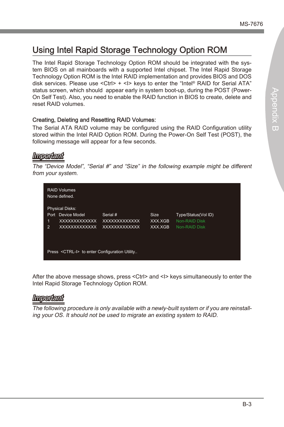 Append x b, Important | MSI Z68MA-G45 (B3) Manual User Manual | Page 65 / 78
