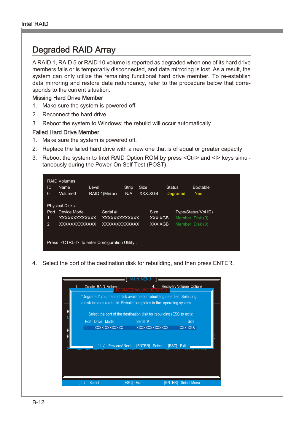 Append x b, Append x b degraded raid array | MSI Z68MA-G45 (B3) Manual User Manual | Page 74 / 78