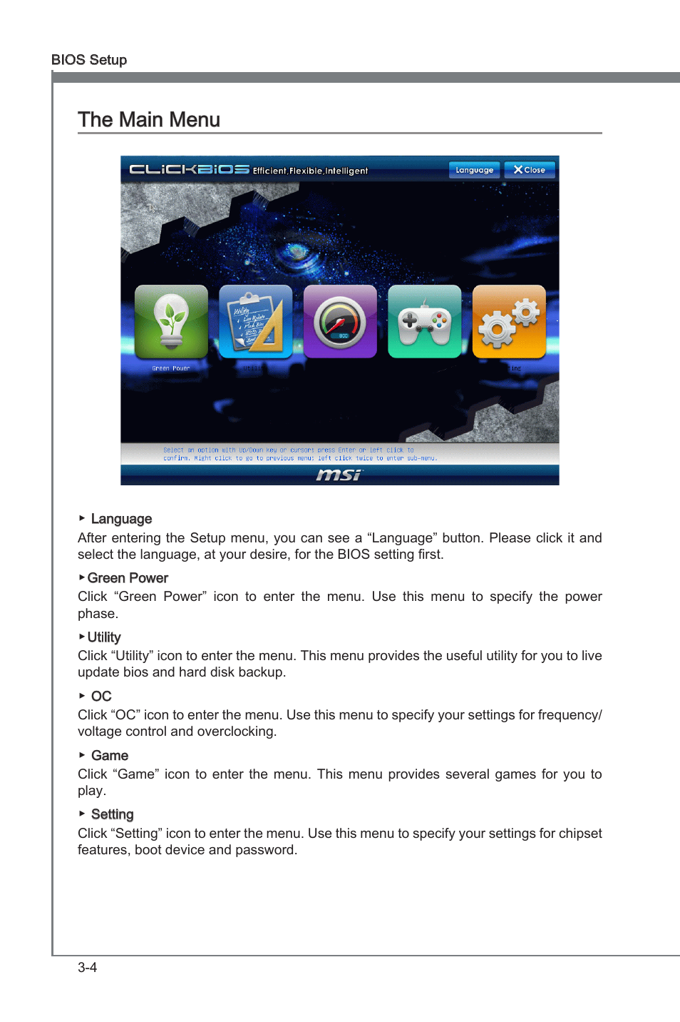 Chapter 3, Chapter 3 the man menu | MSI Z68MA-ED55 (B3) User Manual | Page 42 / 82