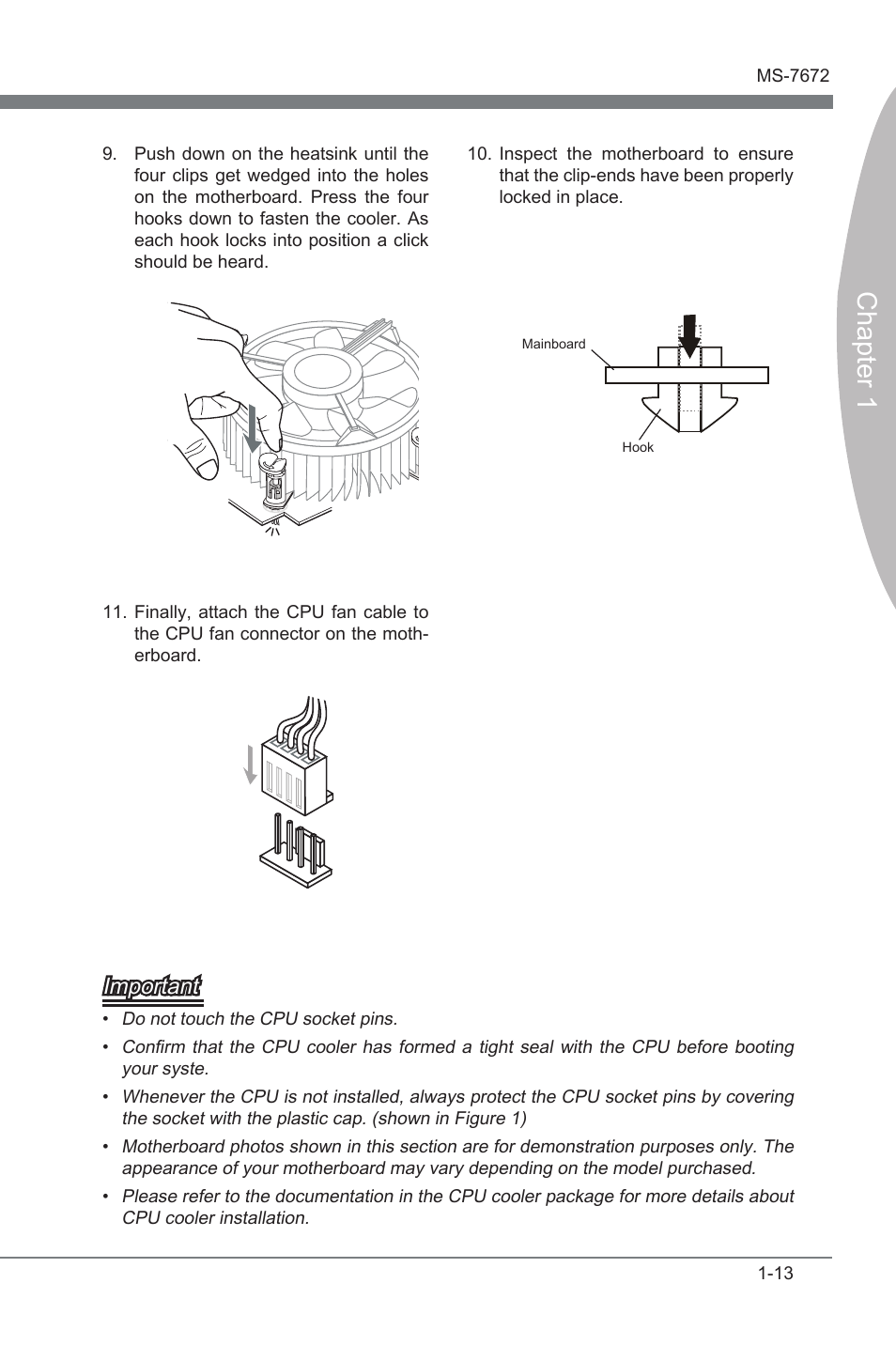 Chapter 1, Important | MSI Z68A-GD80 (G3) Manual User Manual | Page 23 / 88