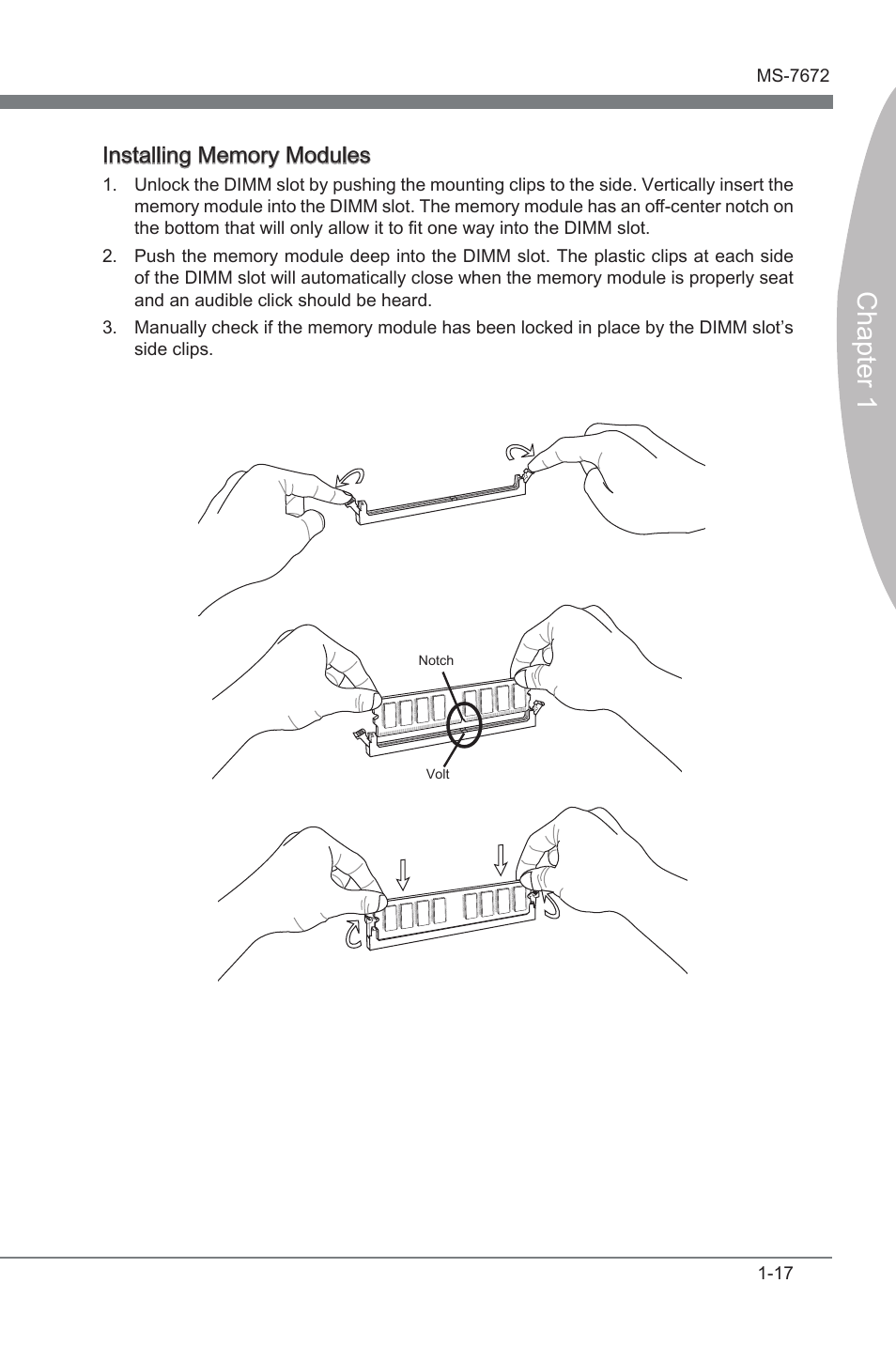 Chapter 1 | MSI Z68A-GD80 (G3) Manual User Manual | Page 27 / 88