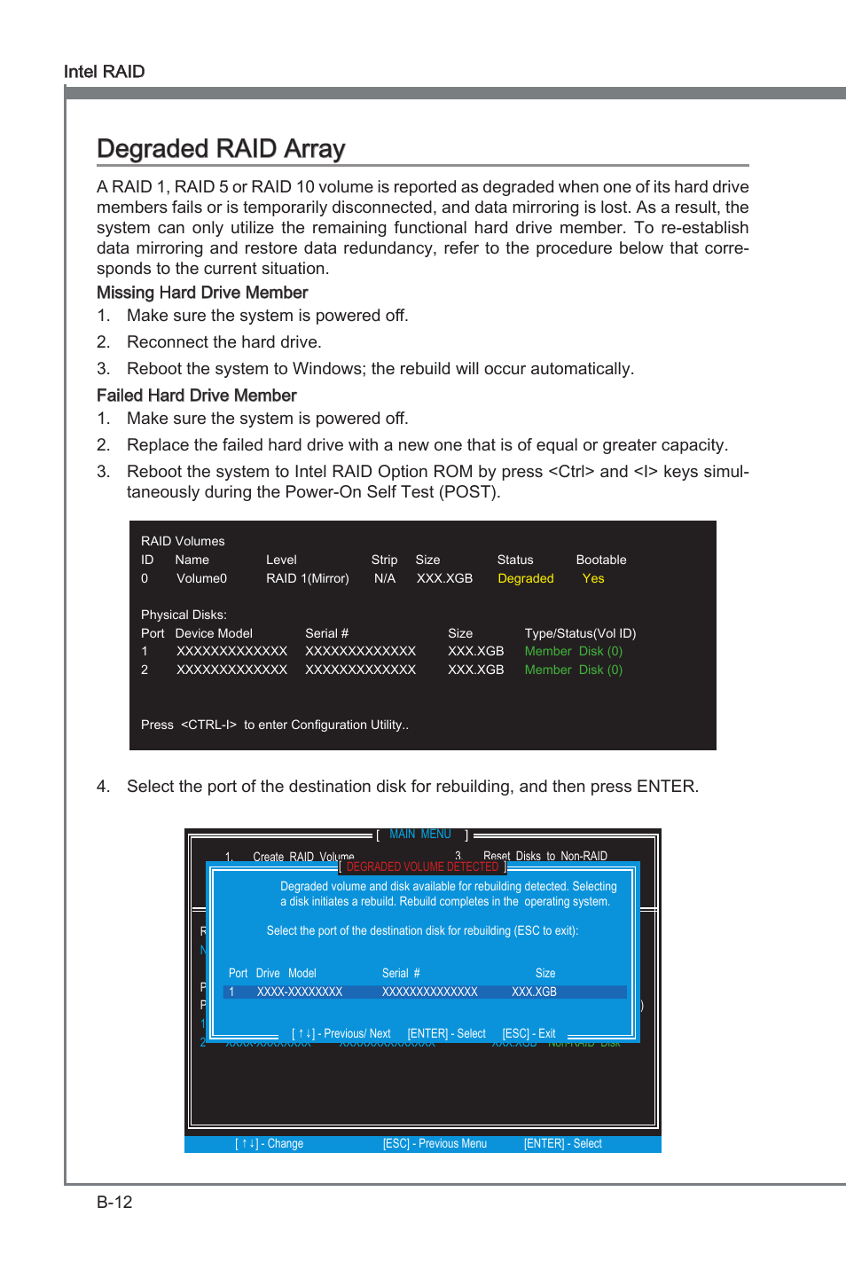 Degraded raid array, Append x b, Append x b degraded raid array | MSI Z68A-GD80 (B3) Manual User Manual | Page 82 / 84