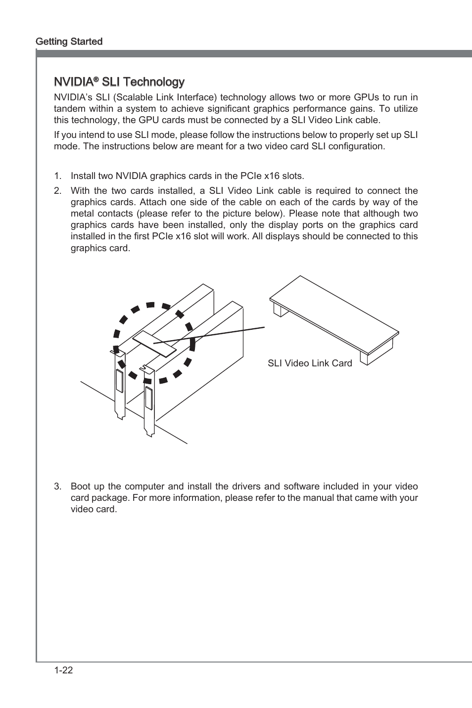 Nvidia, Sli technology | MSI Z68A-G45 (G3) Manual User Manual | Page 32 / 82