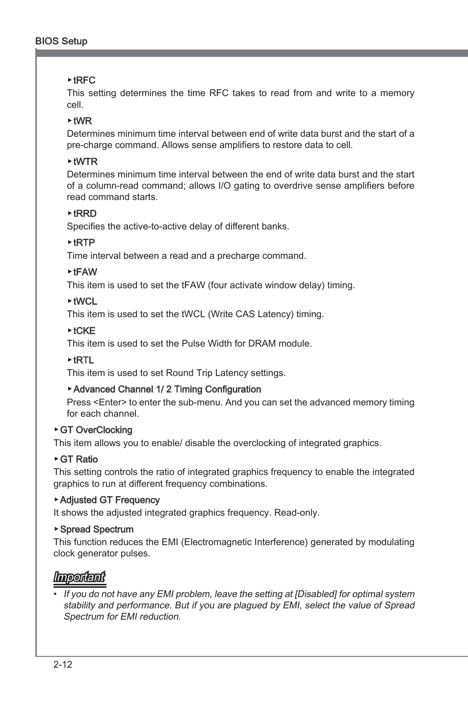 Chapter 2, Important | MSI Z68A-G45 (G3) Manual User Manual | Page 52 / 82