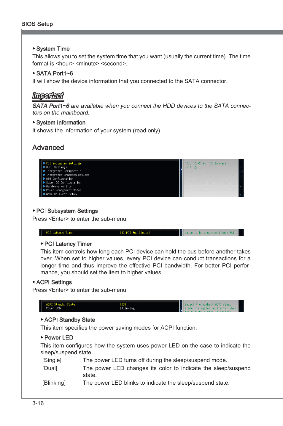 Important, Advanced | MSI Z68A-G45 (B3) Manual User Manual | Page 52 / 80