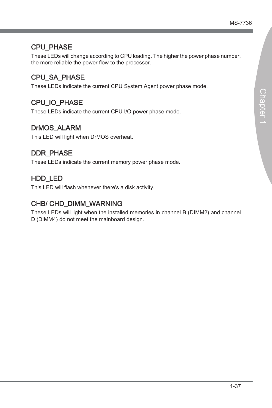 Chapter 1 | MSI X79A-GD65 User Manual | Page 47 / 88