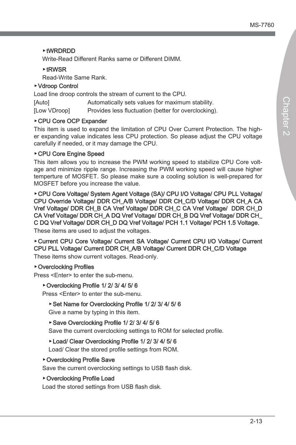 Chapter 2 | MSI X79A-GD45 (8D) User Manual | Page 63 / 90