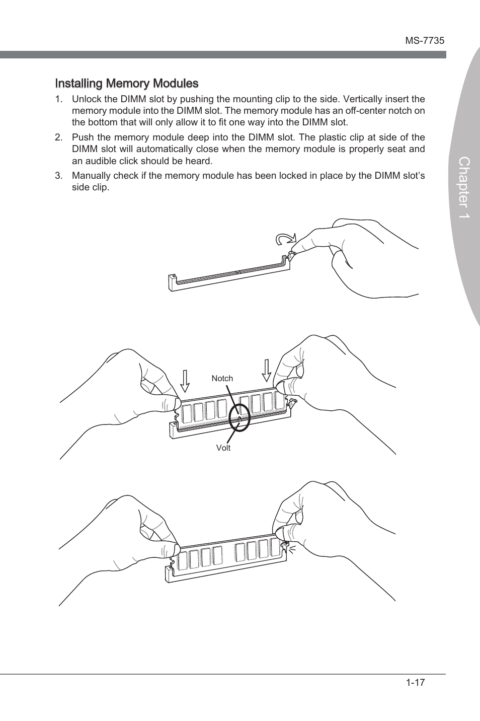 Chapter 1 | MSI X79A-GD45 User Manual | Page 27 / 88