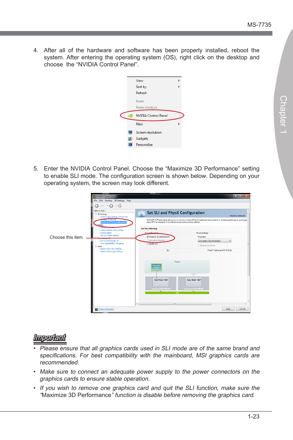 Chapter 1, Important | MSI X79A-GD45 User Manual | Page 33 / 88