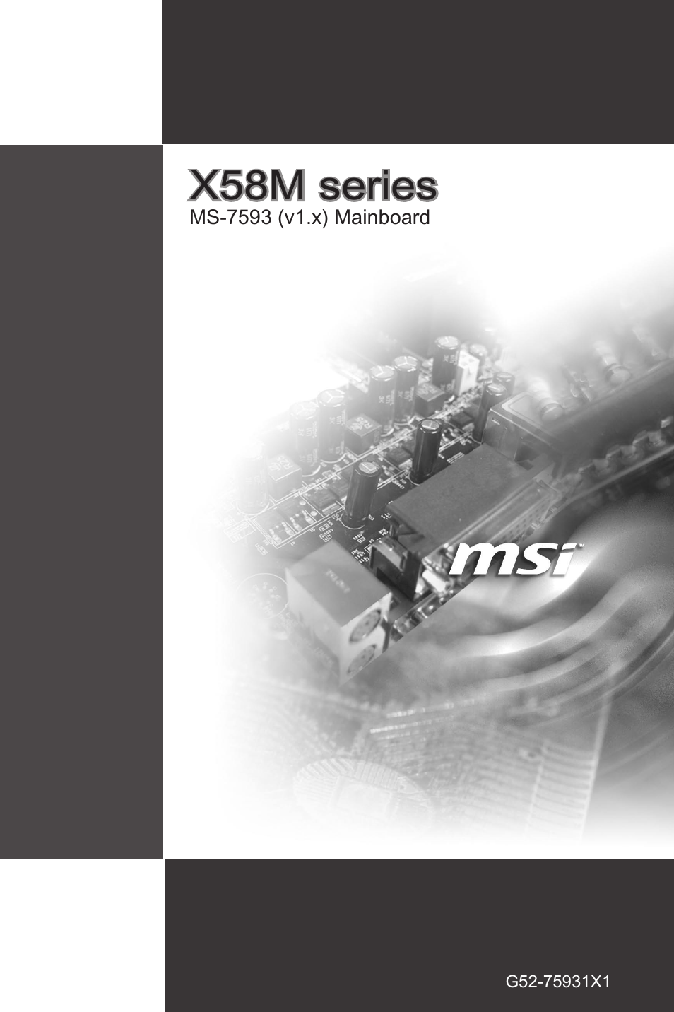 MSI X58M User Manual | 104 pages