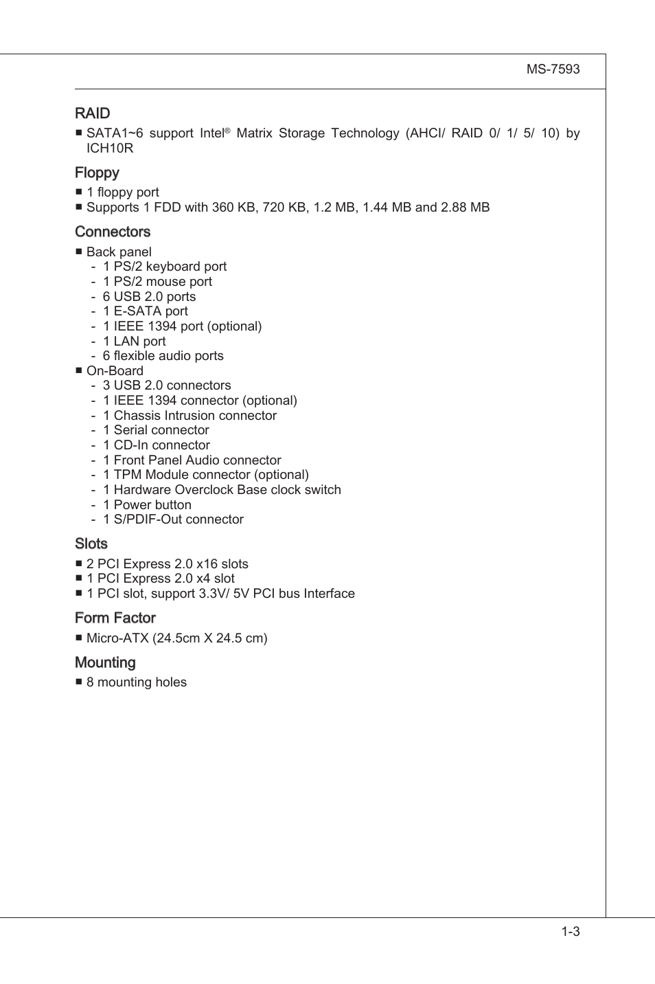 MSI X58M User Manual | Page 13 / 104