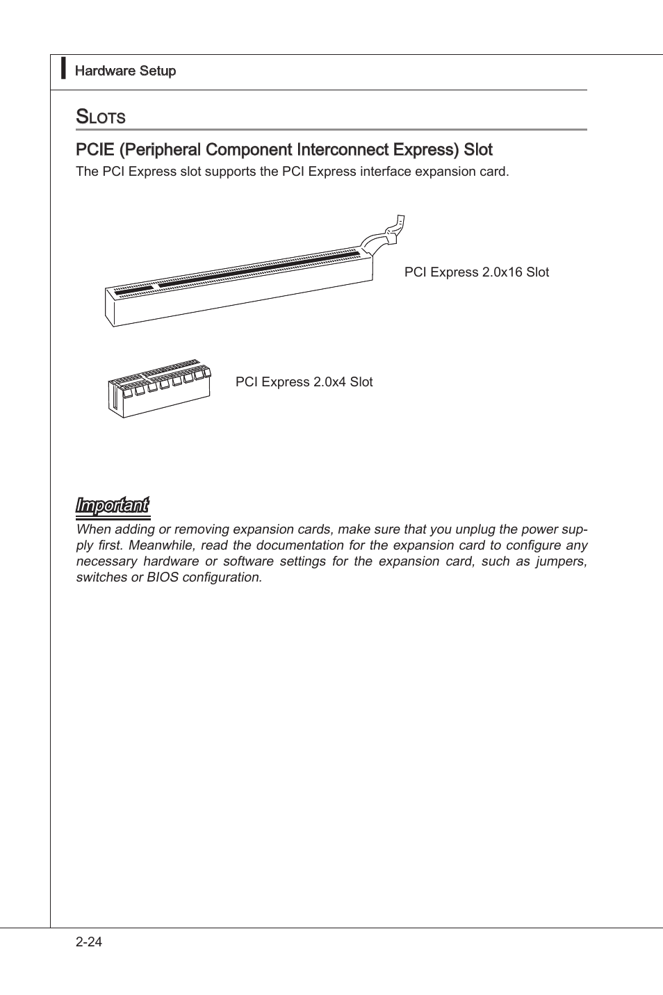 Slots, Slots -24 | MSI X58M User Manual | Page 40 / 104