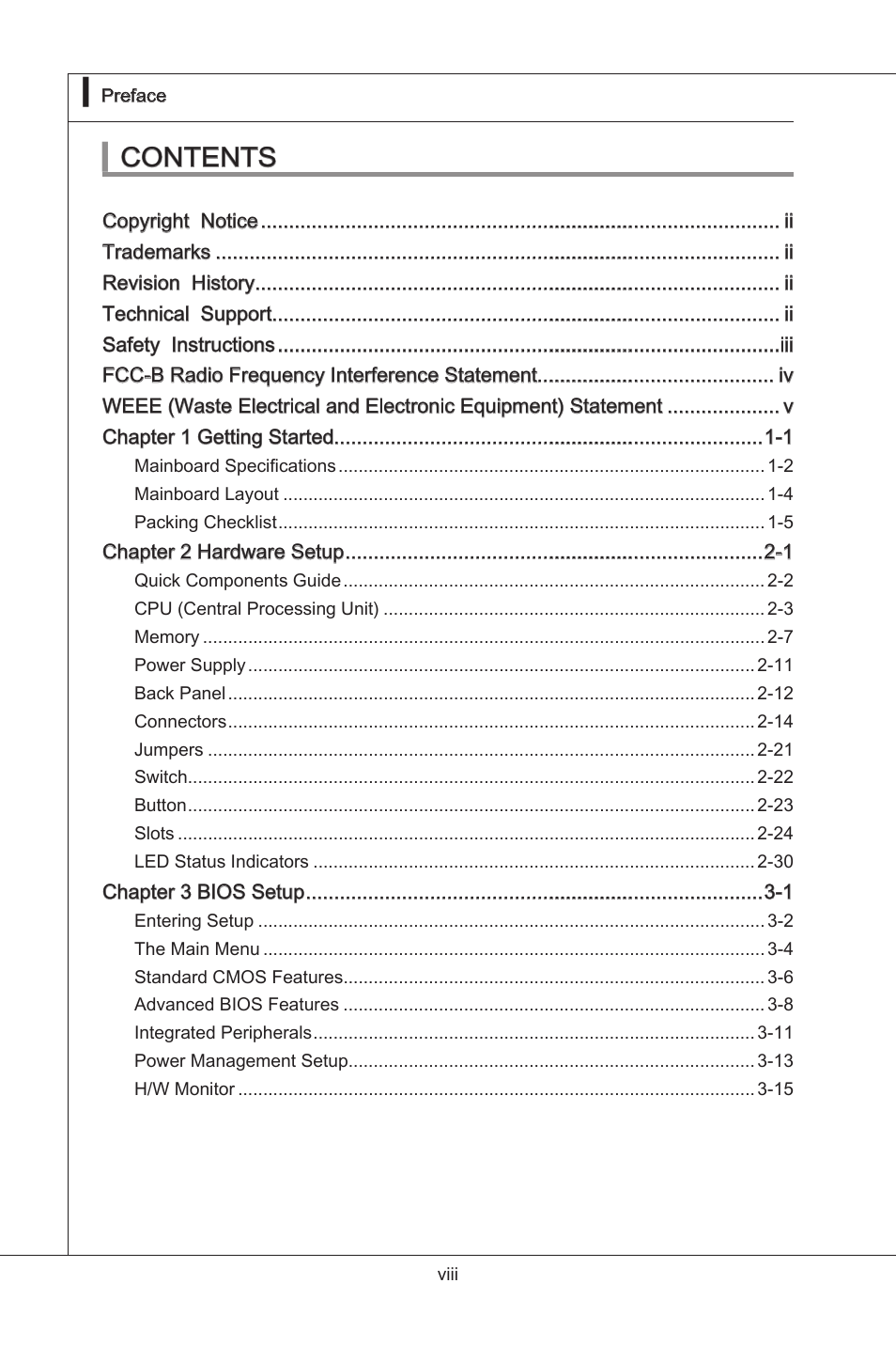 MSI X58M User Manual | Page 8 / 104