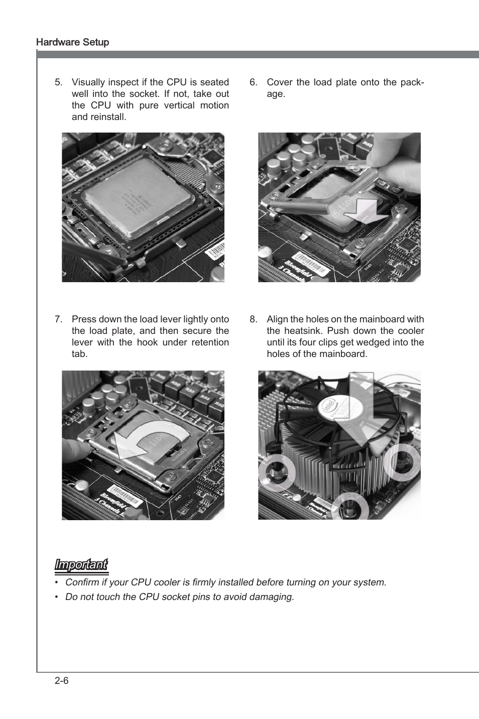 Chapter 2, Important | MSI X58A-GD65 User Manual | Page 22 / 100