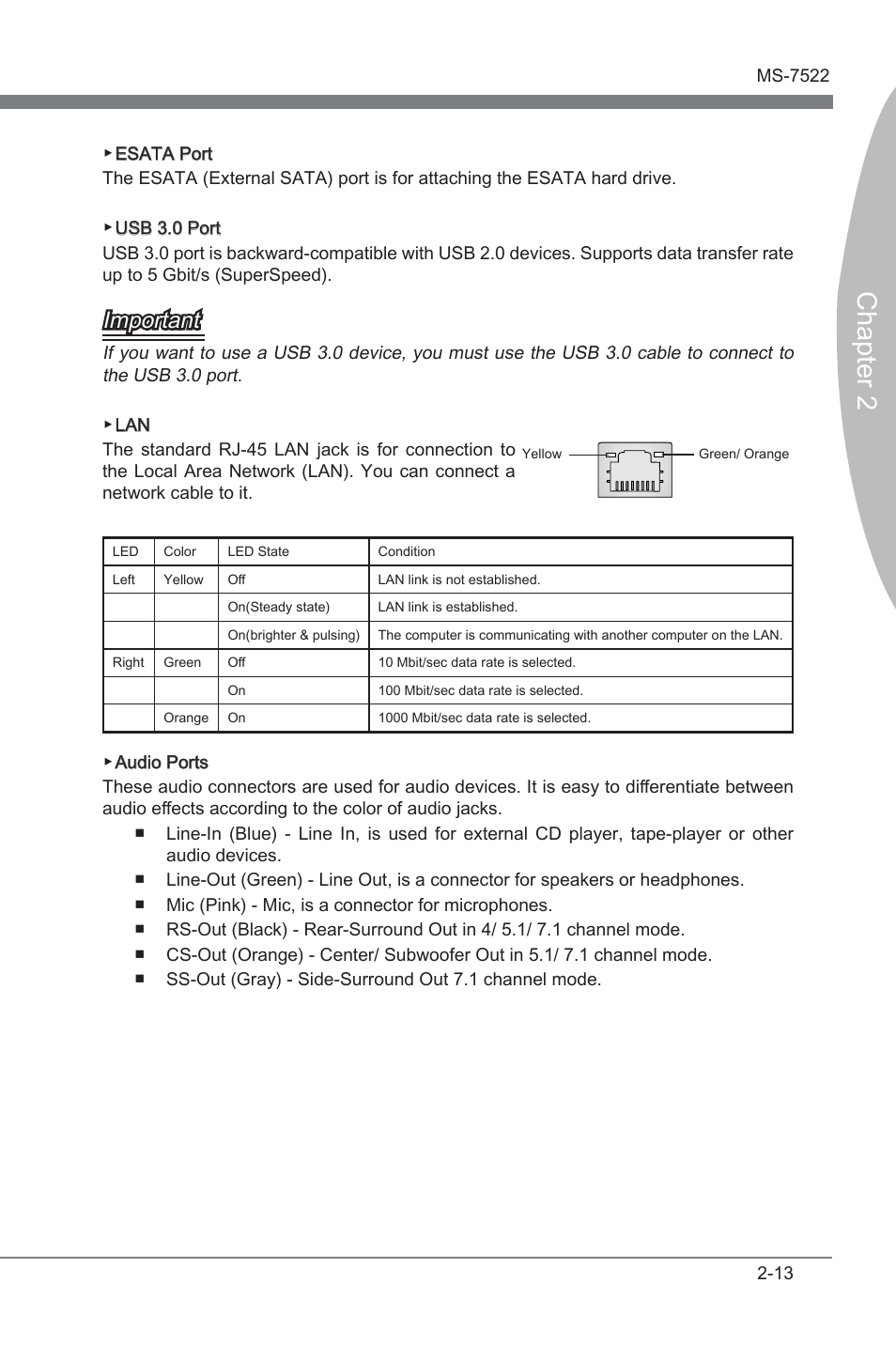 Chapter 2, Important | MSI X58A-GD65 User Manual | Page 29 / 100