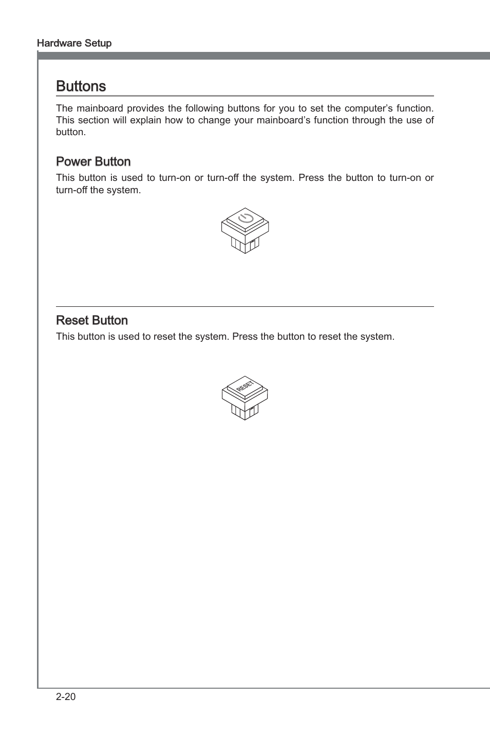 Chapter 2, Chapter 2 buttons | MSI X58A-GD65 User Manual | Page 36 / 100