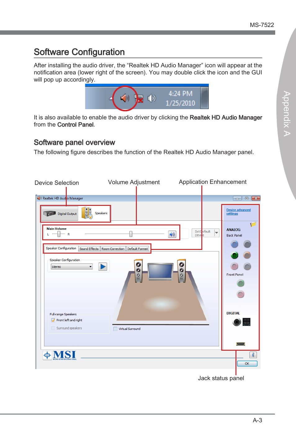 Appendix a, Appendix a software configuration | MSI X58A-GD65 User Manual | Page 73 / 100