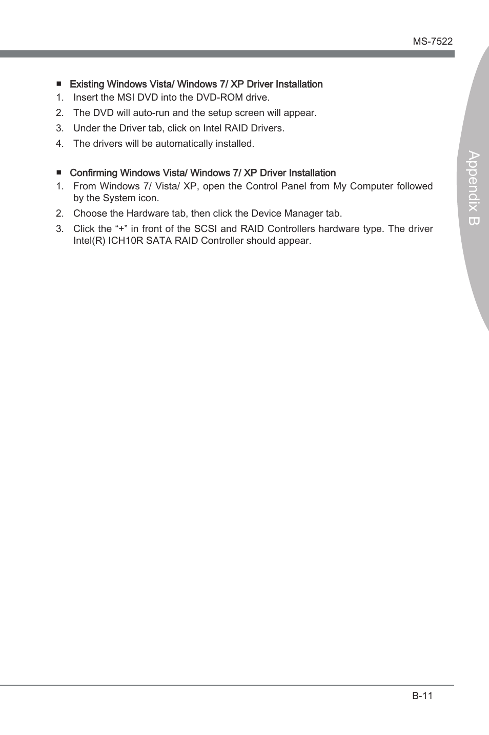 Appendix b | MSI X58A-GD65 User Manual | Page 87 / 100