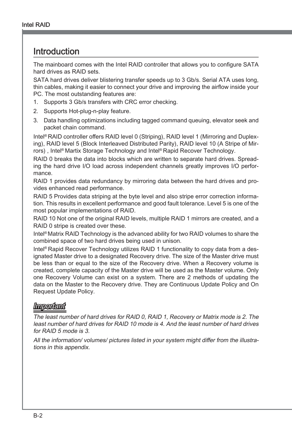 Appendix b, Appendix b introduction, Important | MSI X58A-GD45 User Manual | Page 78 / 100