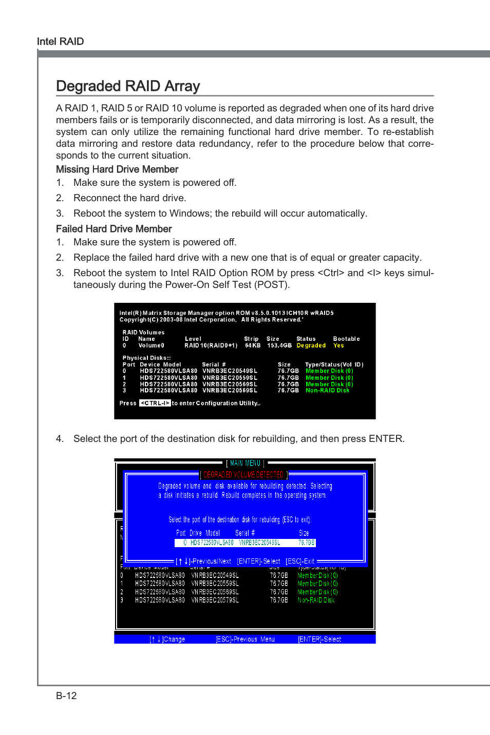 Appendix b, Appendix b degraded raid array | MSI X58A-GD45 User Manual | Page 88 / 100