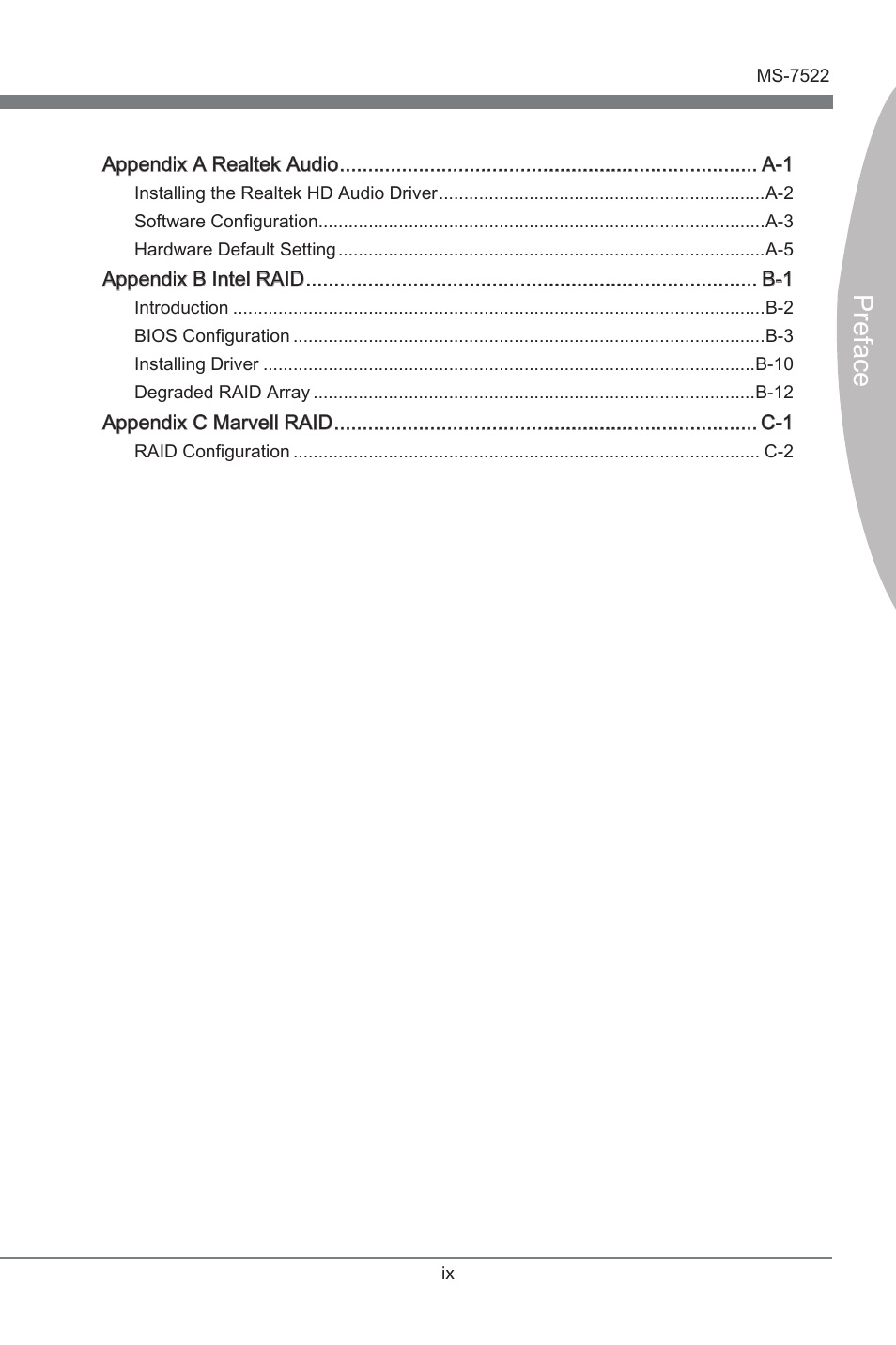 Preface | MSI X58A-GD45 User Manual | Page 9 / 100