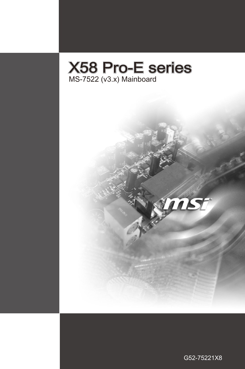 MSI X58 Pro-E User Manual | 170 pages