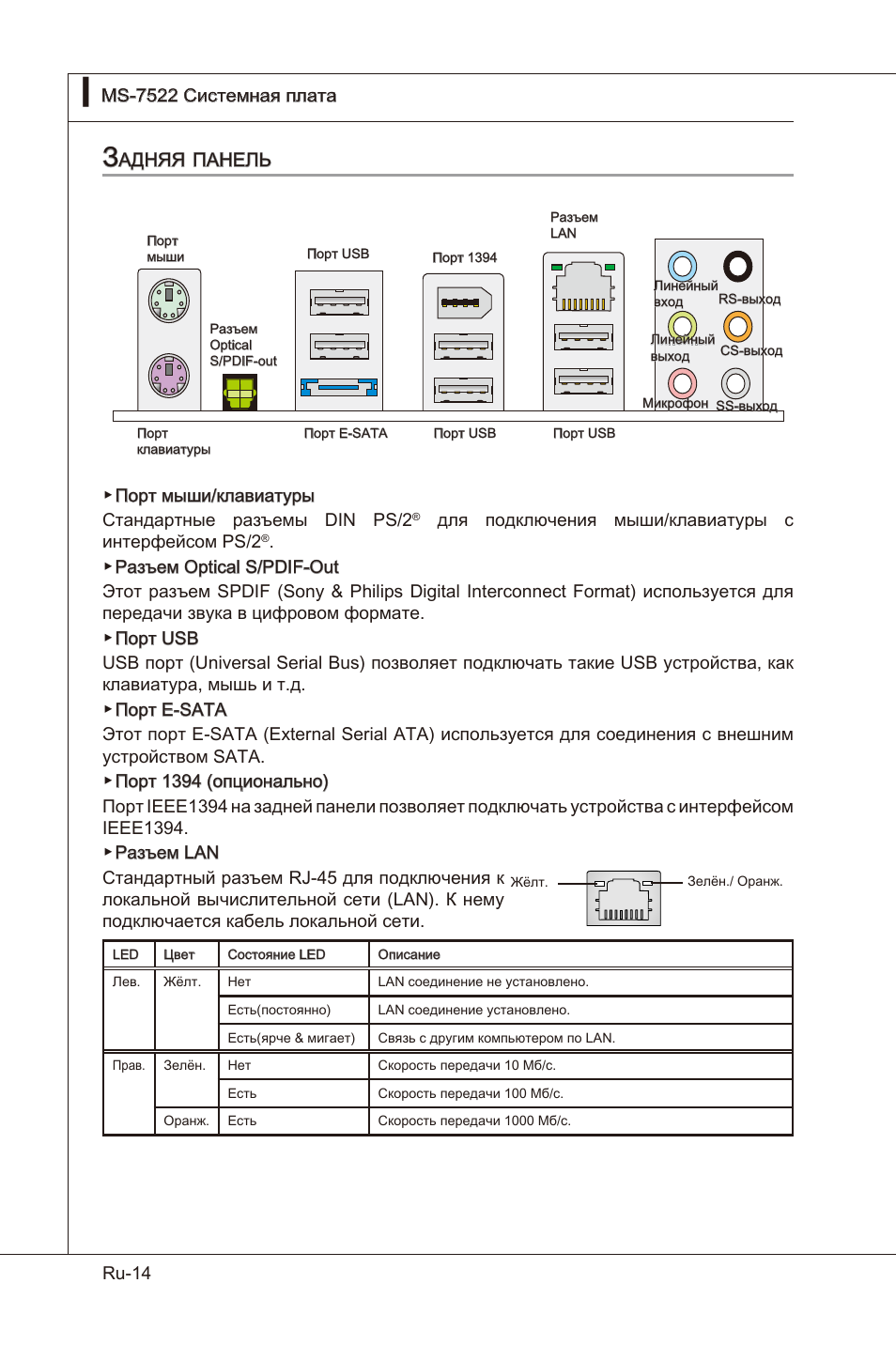 Адняя, Панель | MSI X58 Pro-E User Manual | Page 144 / 170