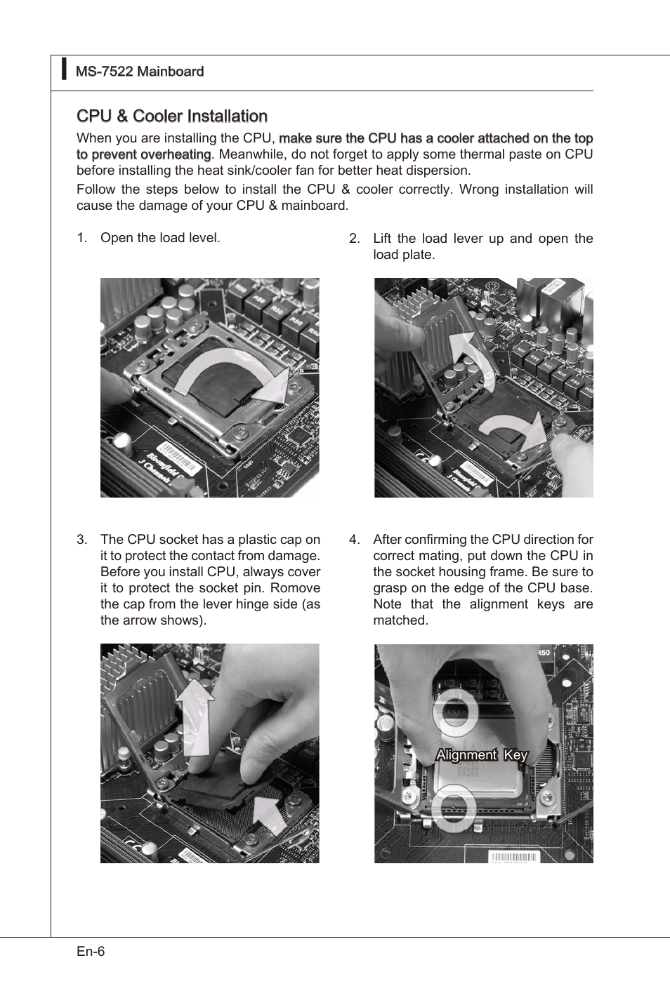 Cpu & cooler installaton | MSI X58 Pro-E User Manual | Page 16 / 170