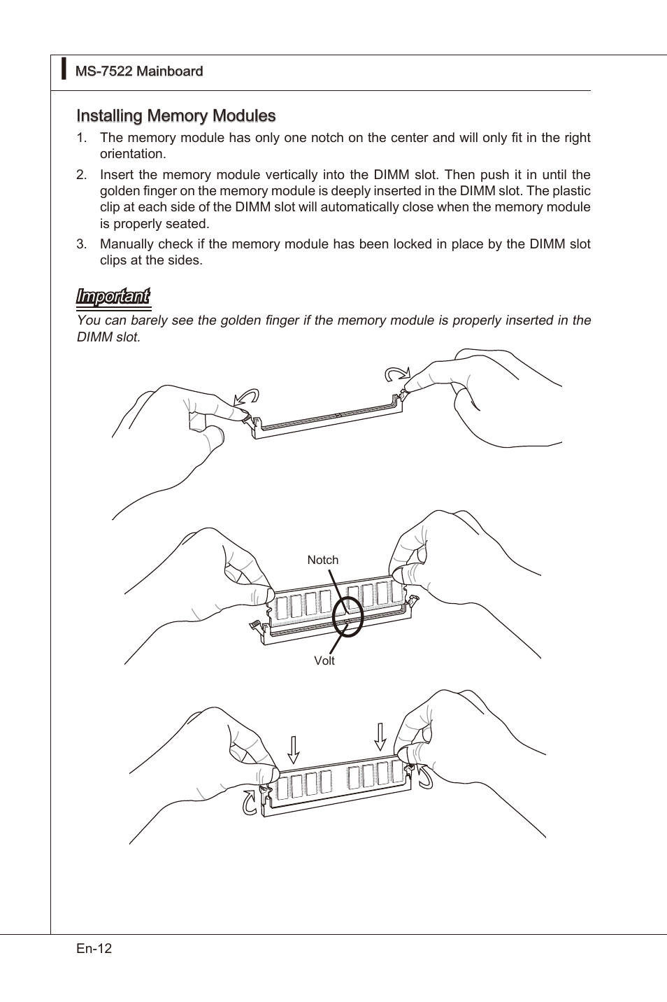 Important | MSI X58 Pro-E User Manual | Page 22 / 170