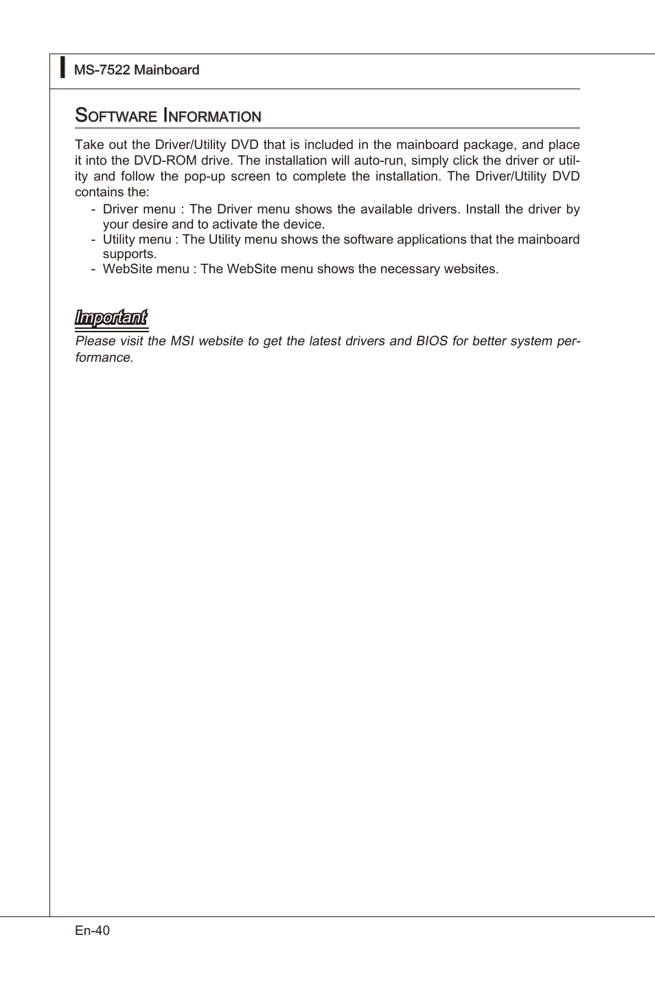 Important | MSI X58 Pro-E User Manual | Page 50 / 170