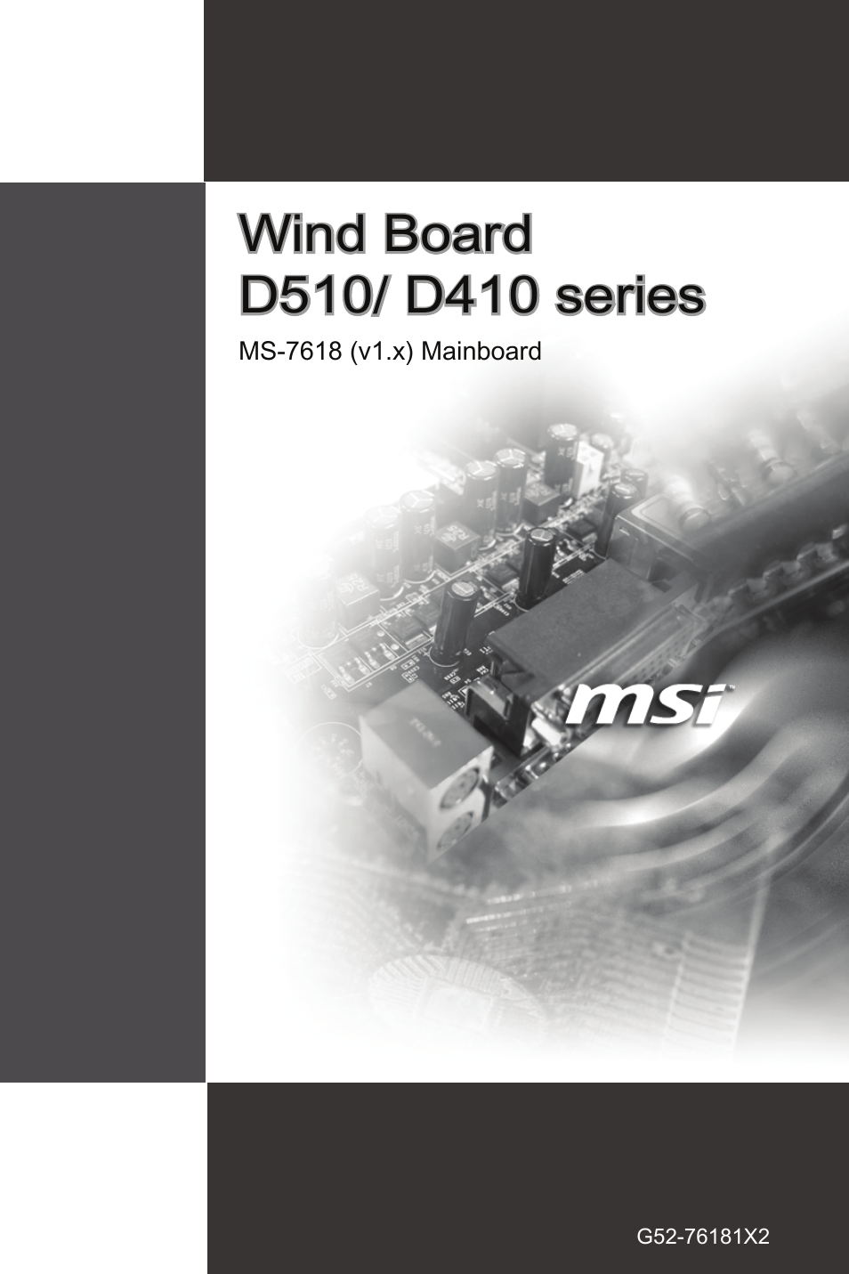 MSI Wind Board D510 User Manual | 106 pages