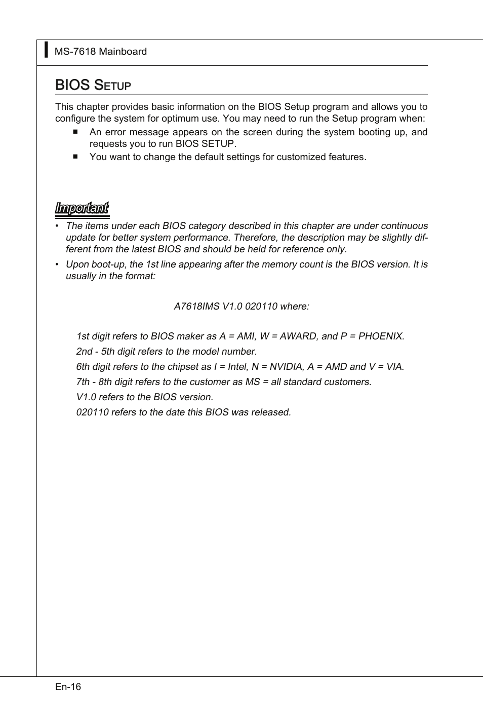 Bios s | MSI Wind Board D510 User Manual | Page 26 / 106