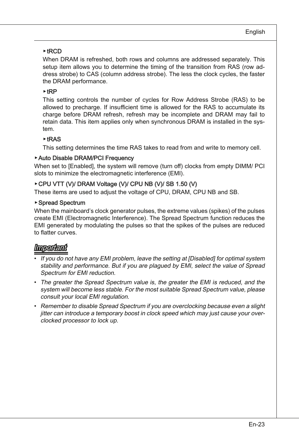 Important | MSI Wind Board D510 User Manual | Page 33 / 106