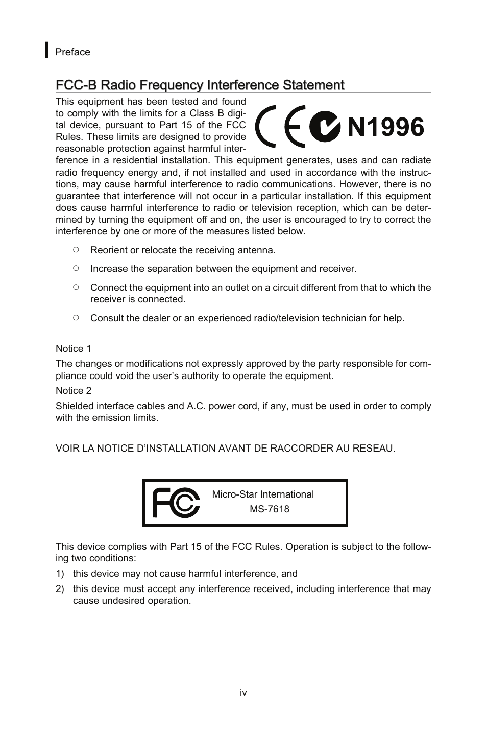 MSI Wind Board D510 User Manual | Page 4 / 106