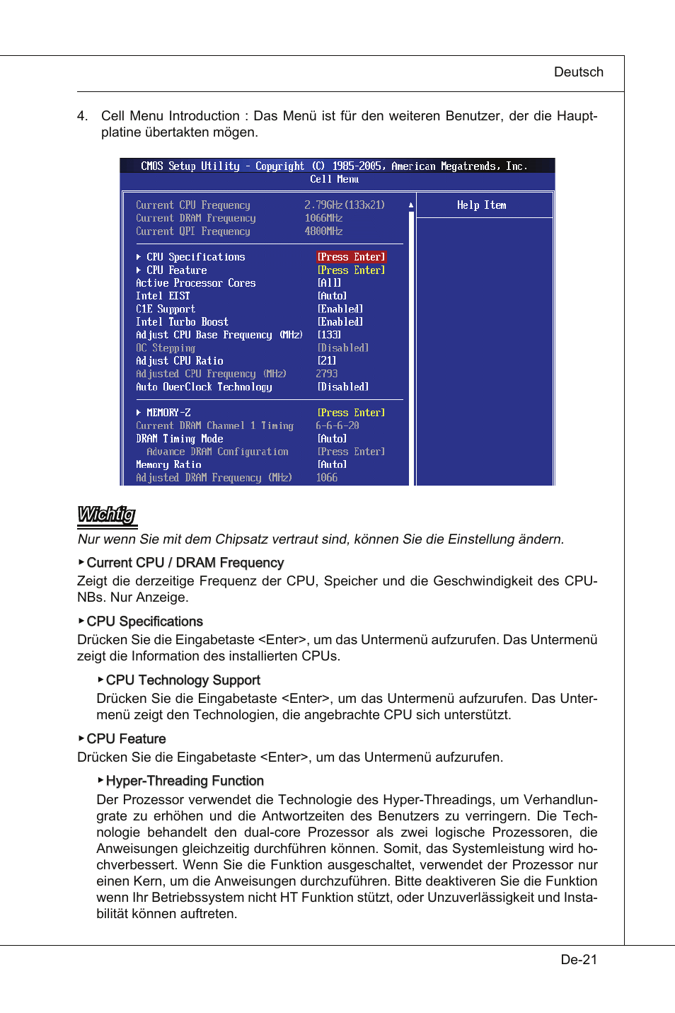 Wichtig | MSI Wind Board D510 User Manual | Page 55 / 106