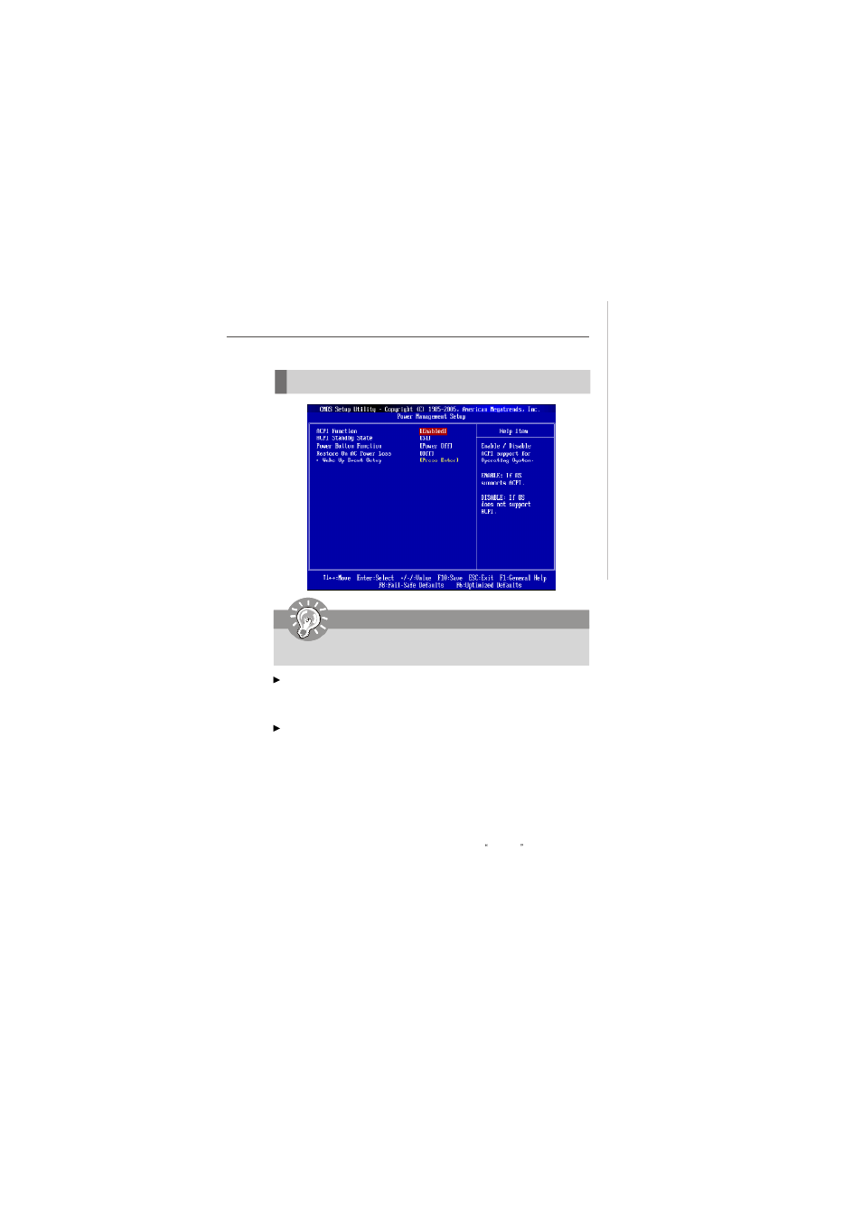 Power management setup | MSI Wind Board 230 User Manual | Page 43 / 51