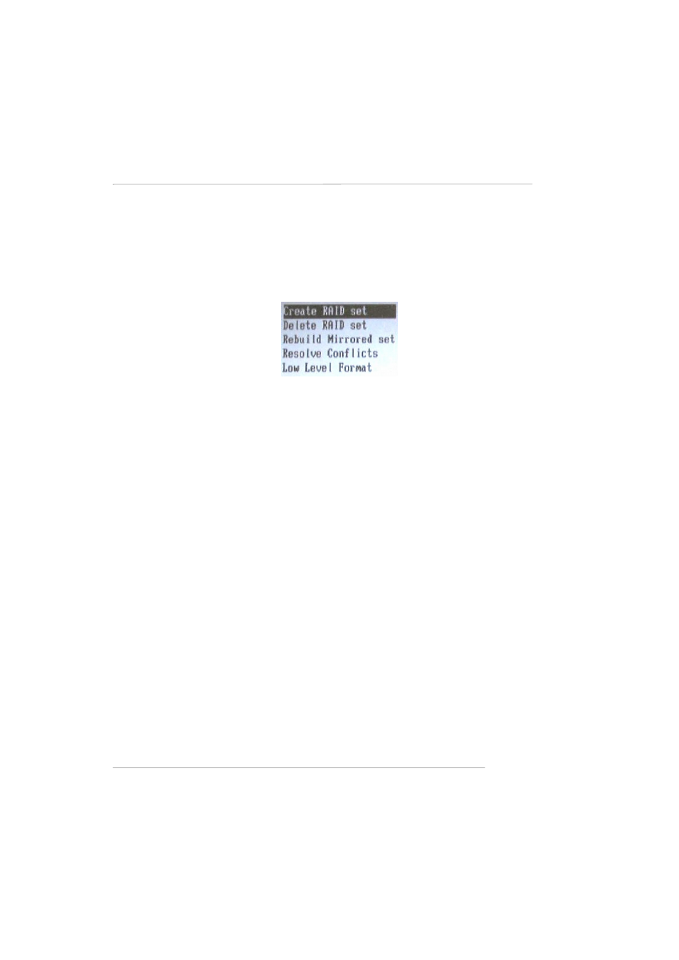 Bios raid utility screen description, Description of raid setup operations | MSI RS482M4-FD/ILD/IL/L User Manual | Page 112 / 158
