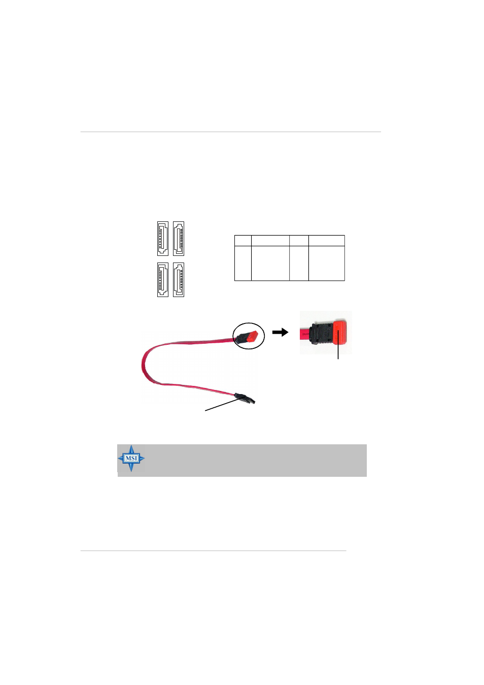 Serial ata connectors: sata1~sata4, 17 hardware setup, Serial ata cable | MSI RS482M4-FD/ILD/IL/L User Manual | Page 34 / 158