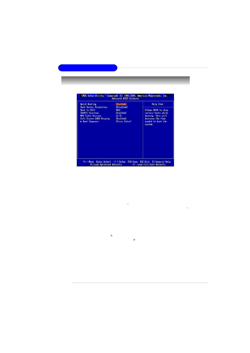 Advanced bios features | MSI RS482M4-FD/ILD/IL/L User Manual | Page 49 / 158