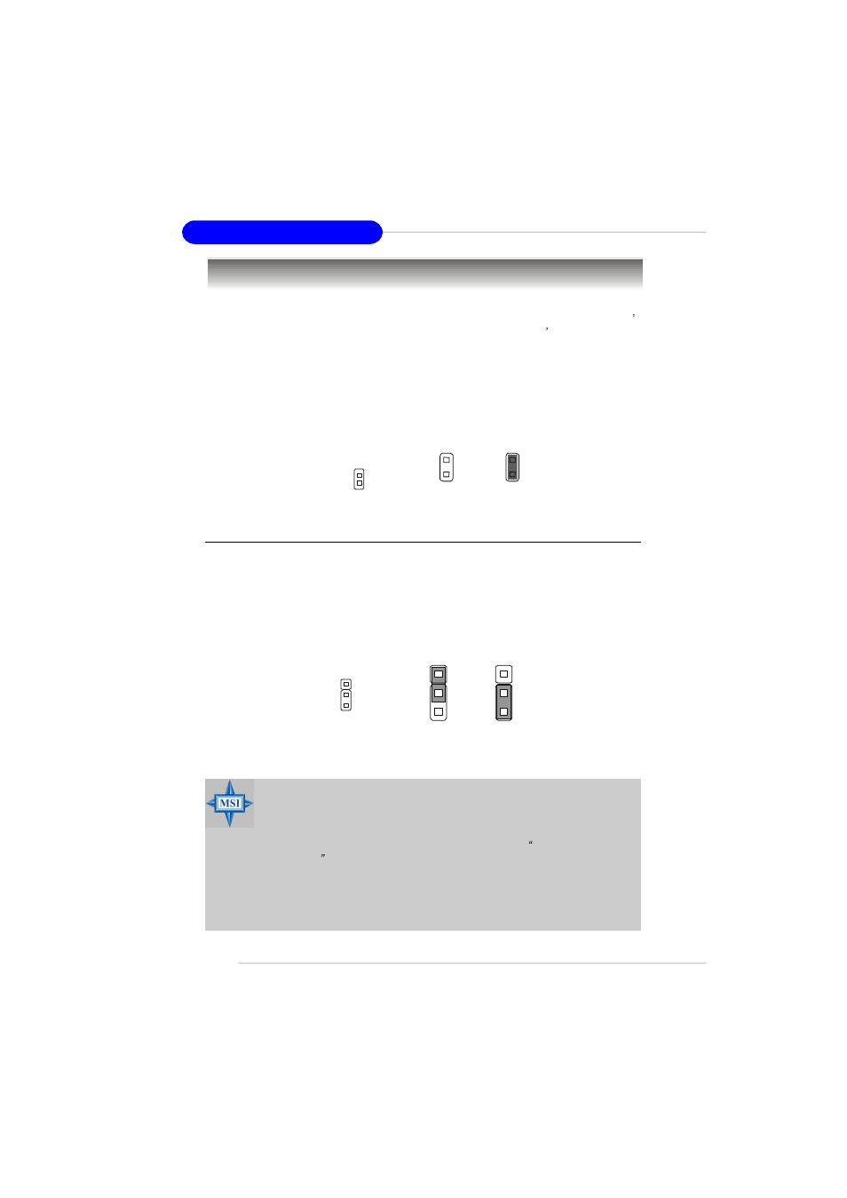 Jumpers, Clear bios password jumper: jpwd1, Clear cmos jumper: jcmos1 | MSI RS482M2-IL/L User Manual | Page 34 / 136