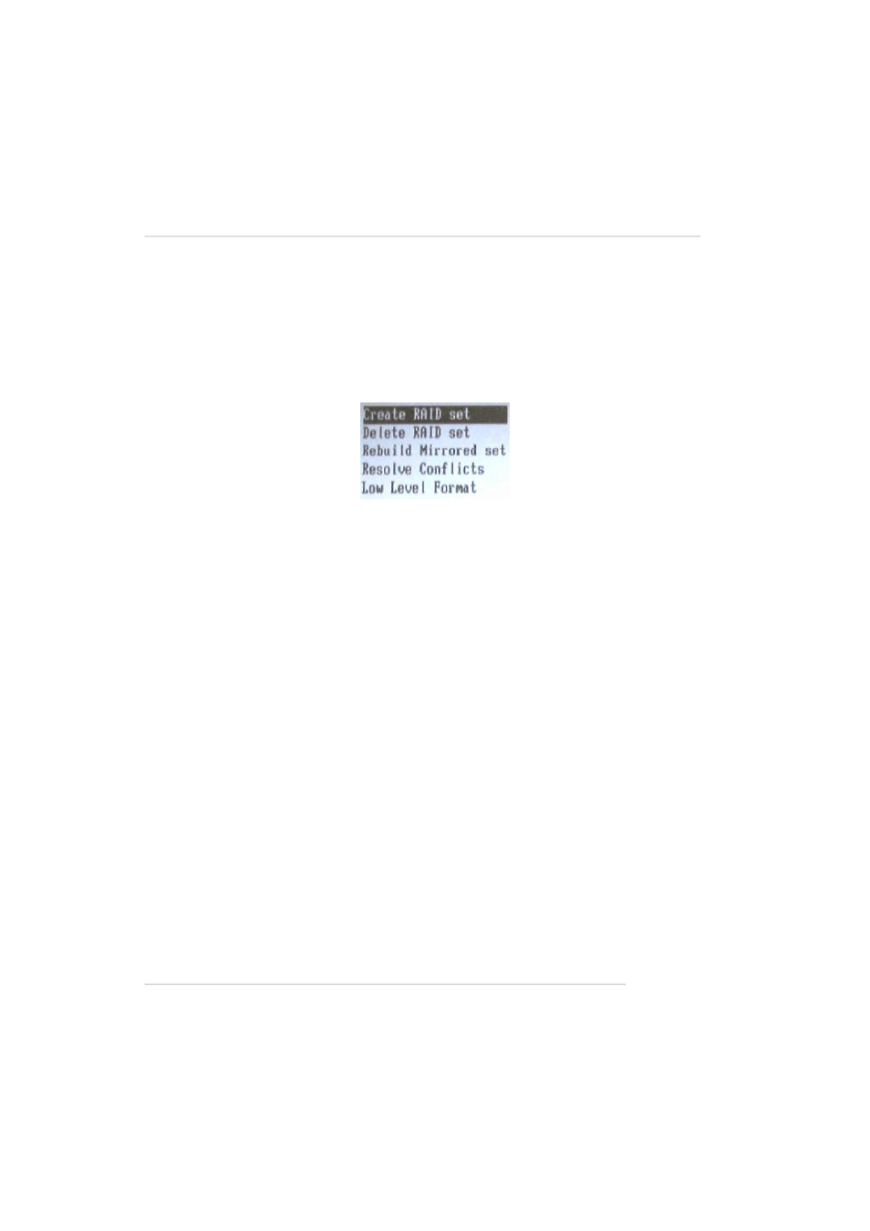 Bios raid utility screen description, Description of raid setup operations | MSI RS482M2-IL/L User Manual | Page 99 / 136