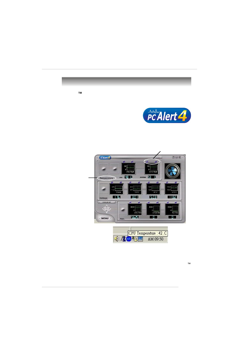 Msi special feature, Pc alert ™ 4 | MSI RS480M User Manual | Page 17 / 106