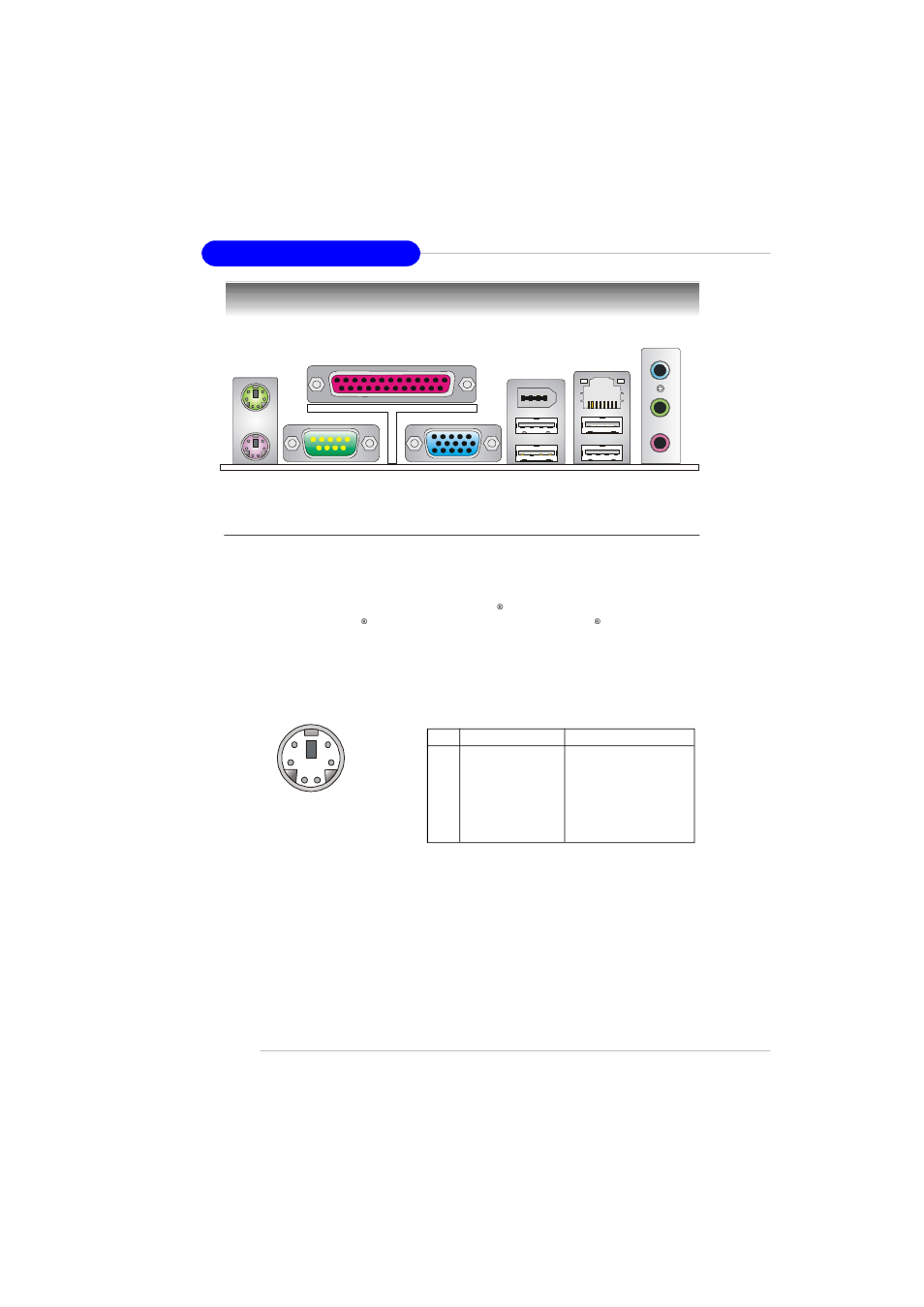 Back panel, Mouse/keyboard connector | MSI RS480M User Manual | Page 28 / 106