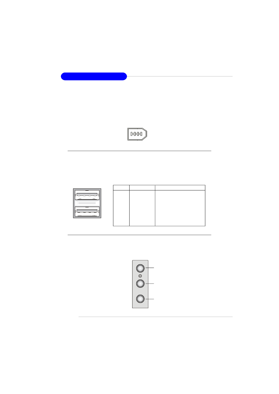 Ieee 1394 port (optional), Audio port connectors, Usb connectors | MSI RS480M User Manual | Page 30 / 106