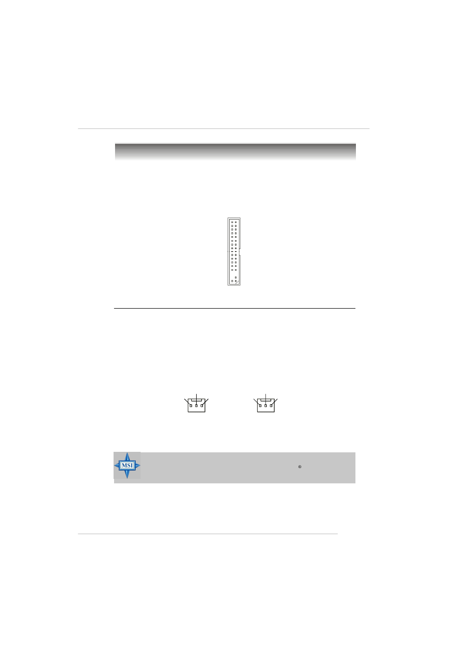 Connectors, Floppy disk drive connector: fdd1, Fan power connectors: cpufan1 / sysfan1 | MSI RS480M User Manual | Page 33 / 106