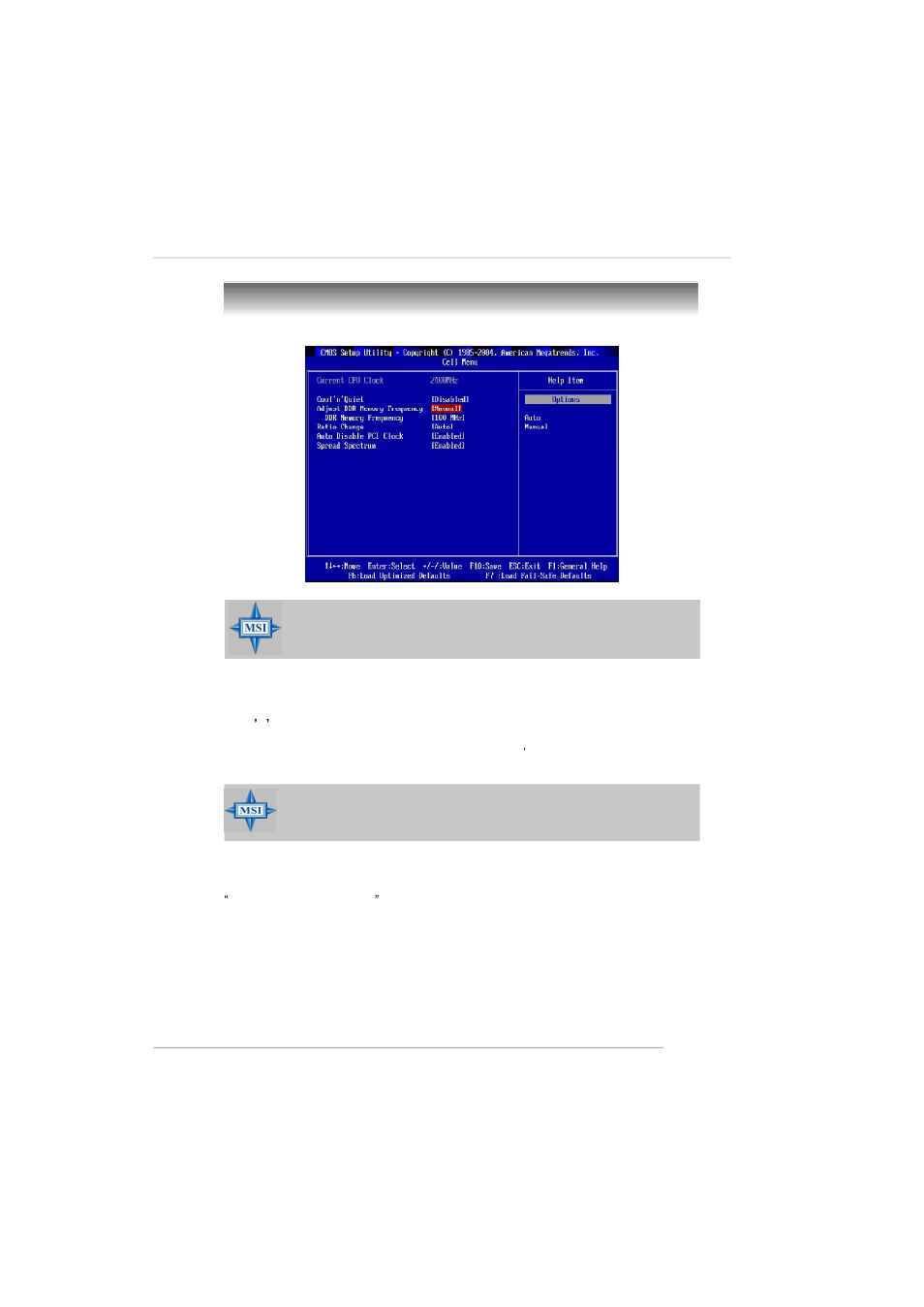 Cell menu | MSI RS480M User Manual | Page 63 / 106