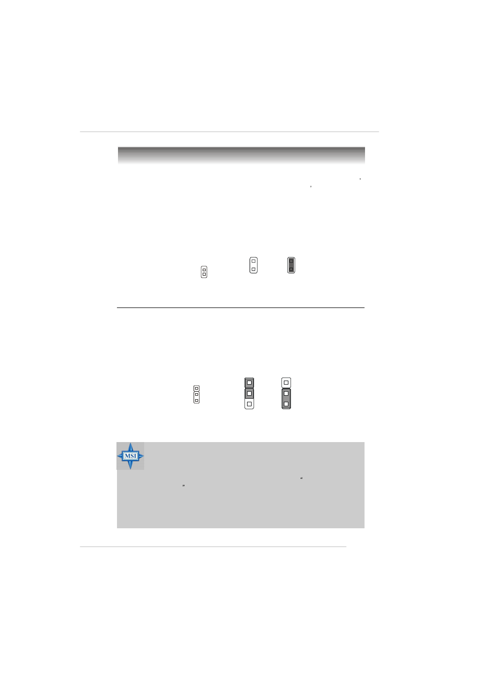 Jumpers, Clear bios password jumper: jpwd1, Clear cmos jumper: jcmos1 | MSI RS480M2 User Manual | Page 30 / 131