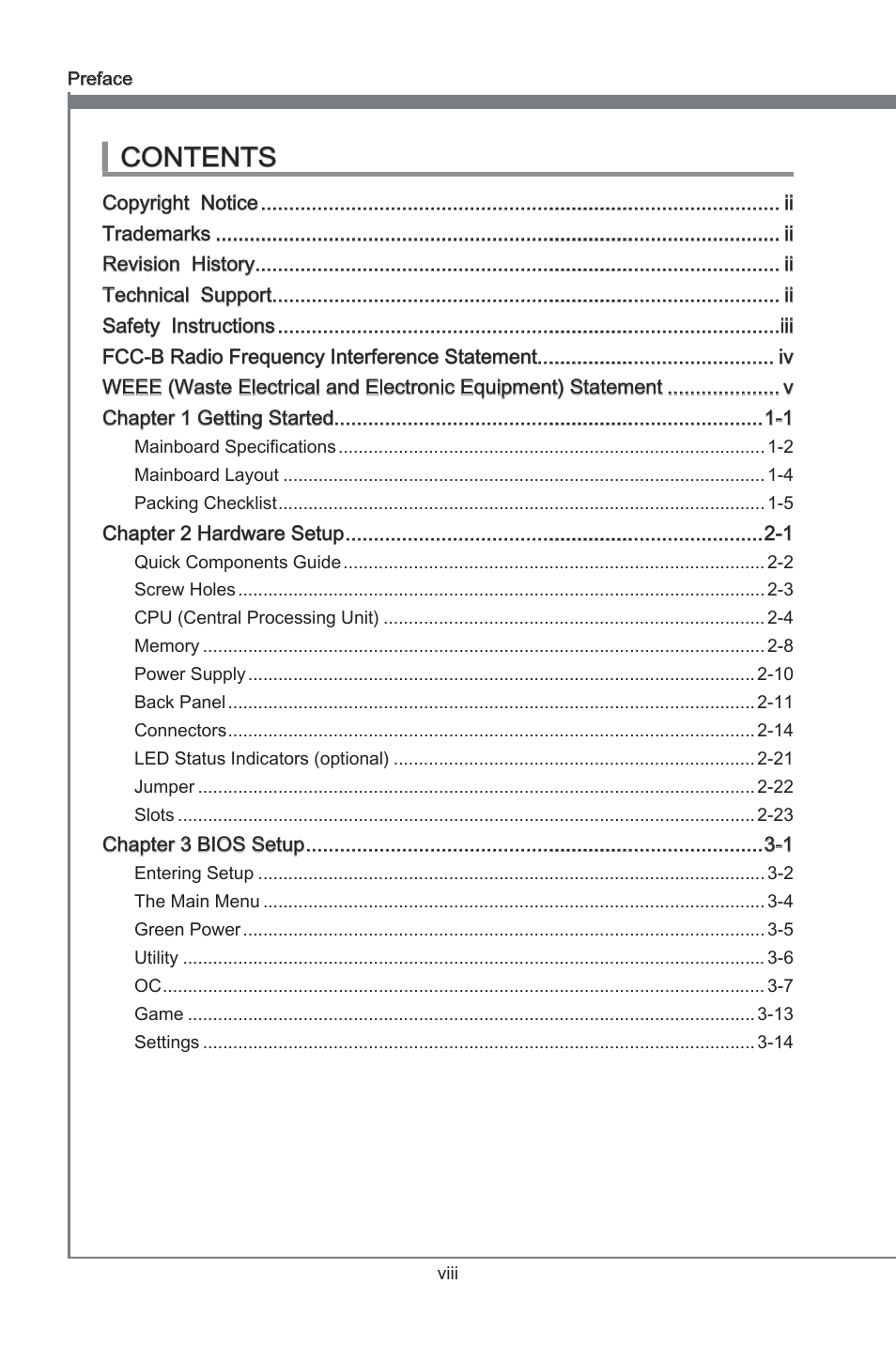 MSI PH67S-C43 (B3) User Manual | Page 8 / 82