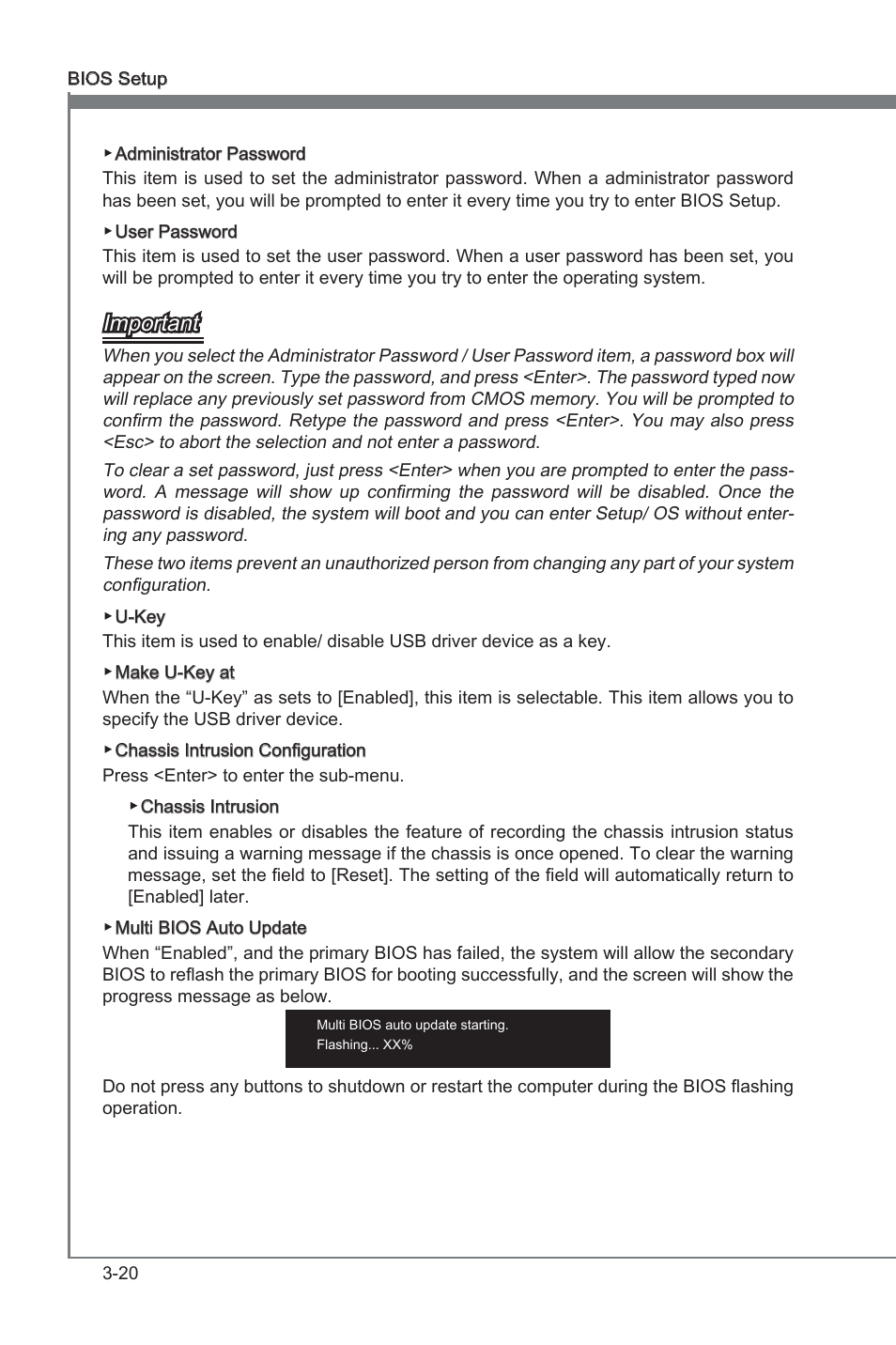 Chapter 3, Important | MSI P67A-GD65 (B3) Manual User Manual | Page 60 / 110